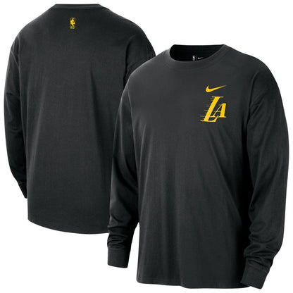 Los Angeles Lakers 2025/26 City Edition Remix Essential Logo Long Sleeve T-Shirt - Black | Nike cheap