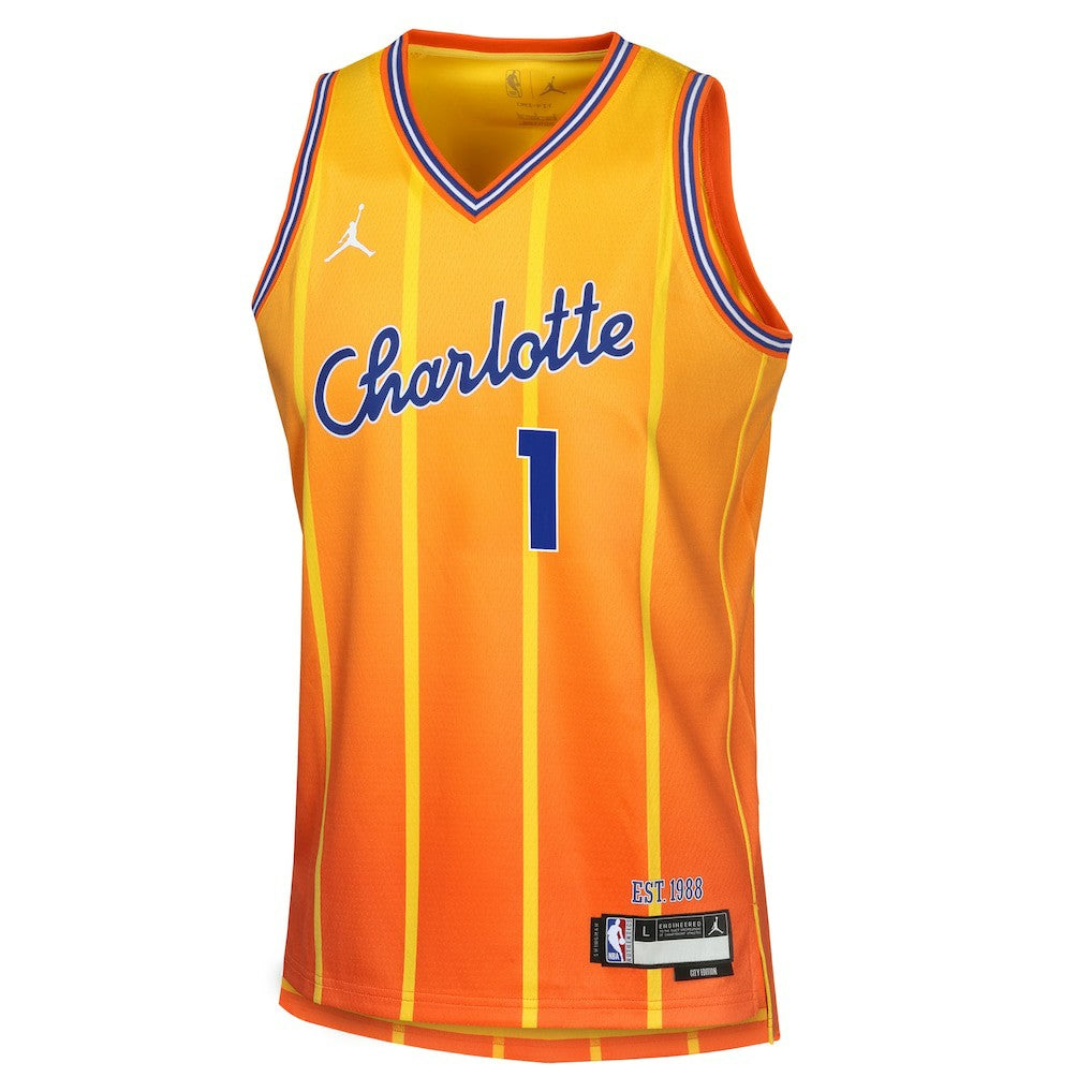 LaMelo Ball Charlotte Hornets Youth 2025/26 City Edition Swingman Jersey - Orange | Nike discount