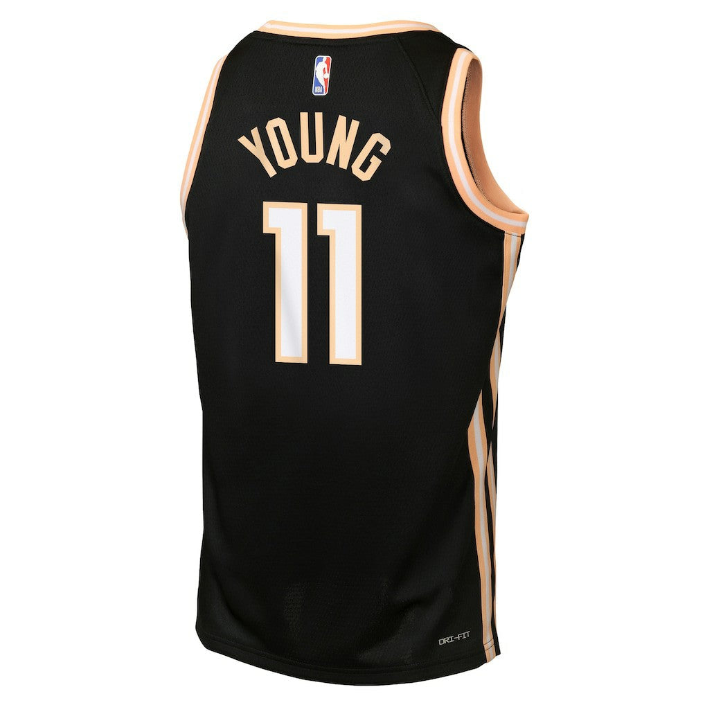 Trae Young Atlanta Hawks Youth 2025/26 City Edition Swingman Jersey - Black | Nike on sale