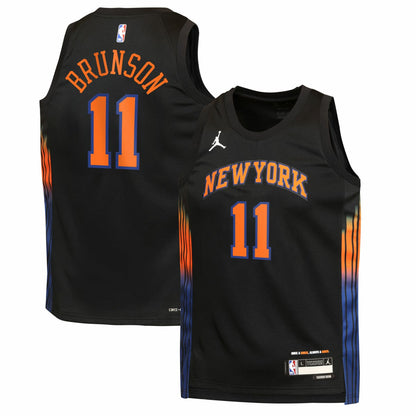 Jalen Brunson New York Knicks Jordan Brand Youth Swingman Jersey - Statement Edition - Black on sale
