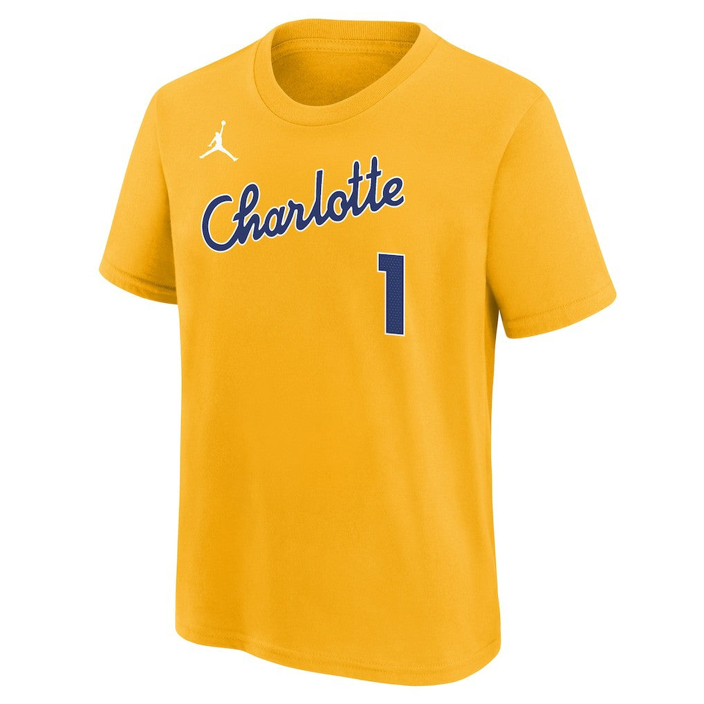 LaMelo Ball Charlotte Hornets Youth 2025/26 City Edition Name & Number T-Shirt - Yellow | Nike shop