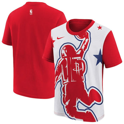 Houston Rockets Youth 2025/26 City Edition Max90 T-Shirt - Red/White | Nike discount