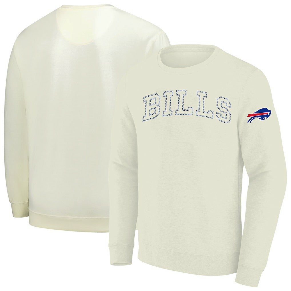 Buffalo Bills Profile Big & Tall Fleece Sweatshirt - Cream discount