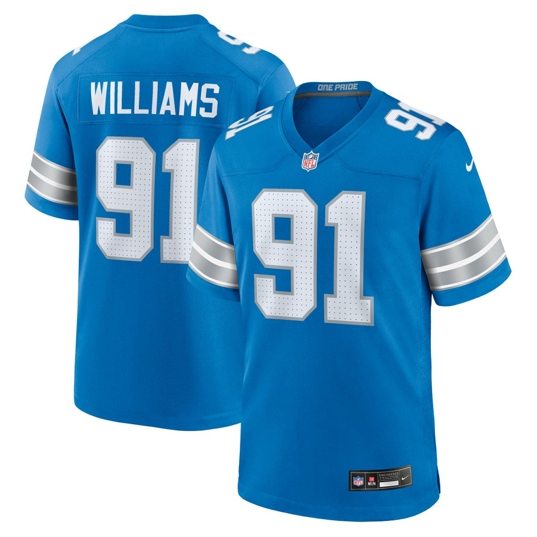 Tyleik Williams Detroit Lions 2025 NFL Draft First Round Pick Game Jersey - Blue | Nike sale