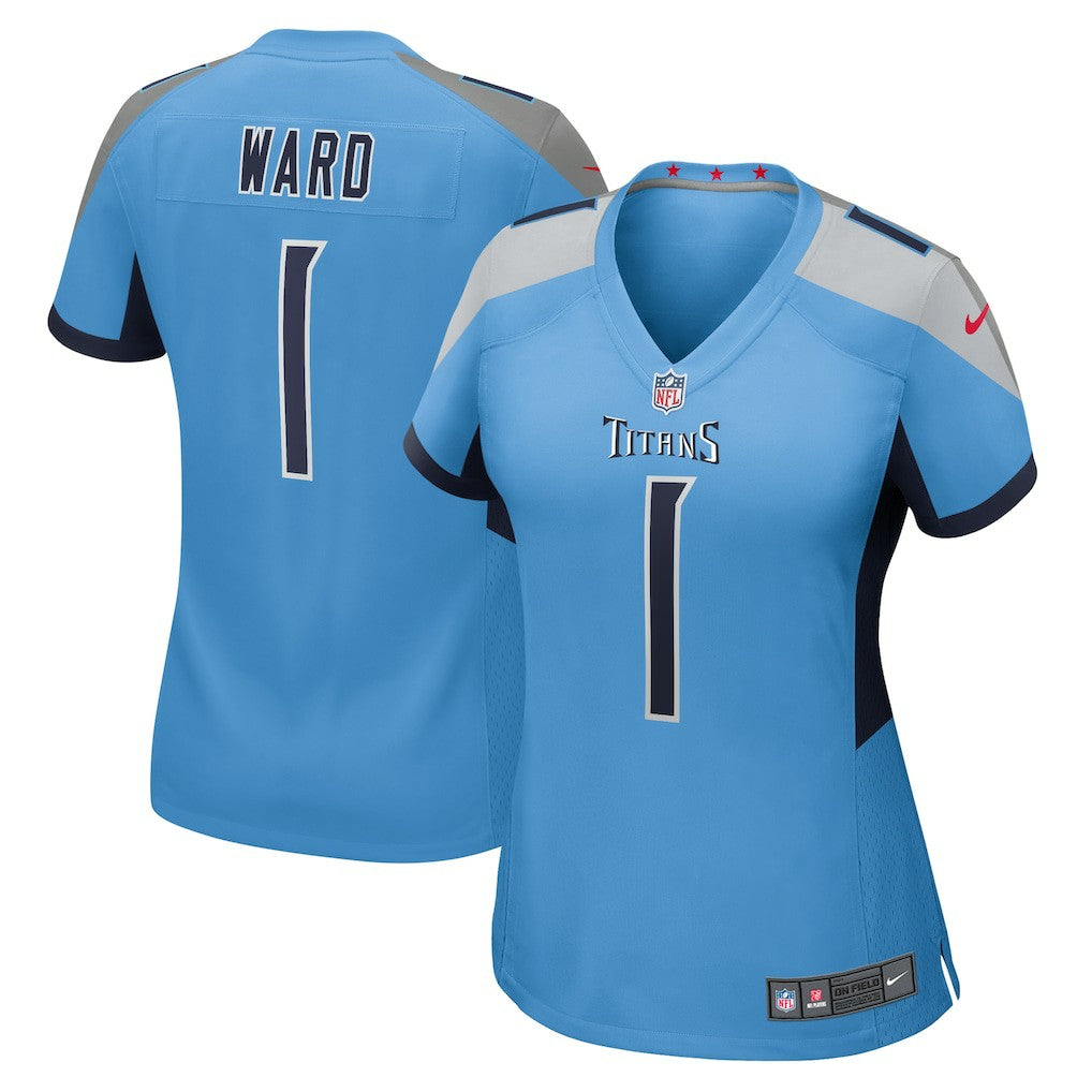 Cameron Ward Tennessee Titans Women's 2025 NFL Draft First Round Pick Game Jersey - Light Blue | Nike cheap