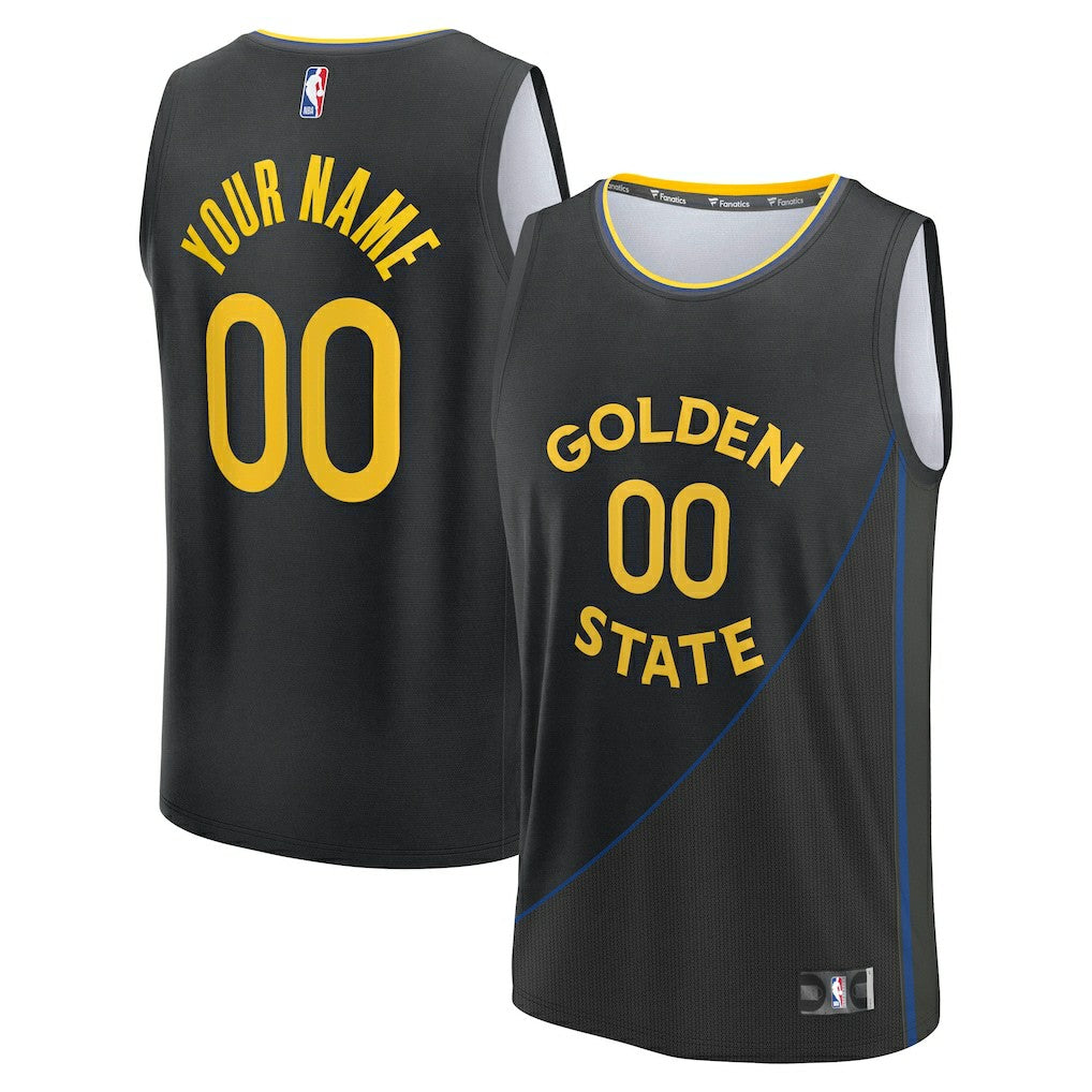 Golden State Warriors Youth Fast Break Custom Replica Jersey sale - Black sale - Statement Edition | Fanatics outlet