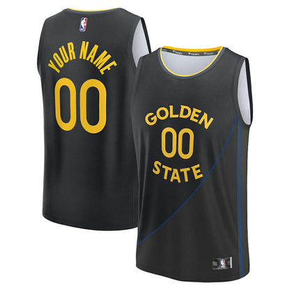 Golden State Warriors Youth Fast Break Custom Replica Jersey sale - Black sale - Statement Edition | Fanatics outlet