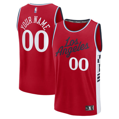 LA Clippers Youth Fast Break Custom Replica Jersey - Red - Statement Edition | Fanatics on sale