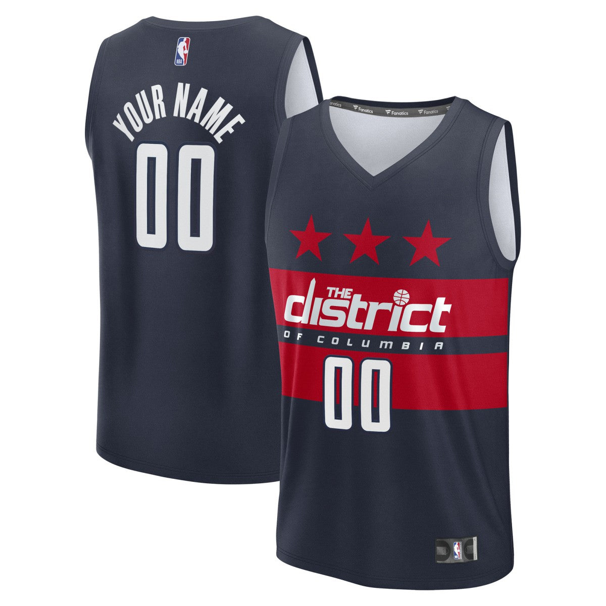 Washington Wizards Youth Fast Break Custom Replica Jersey - Navy - Statement Edition | Fanatics online