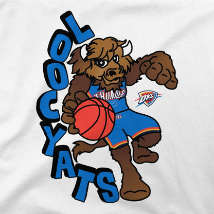 Oklahoma City Thunder Stadium Essentials NBA x Staycool Mascot Oversized T-Shirt - White sale