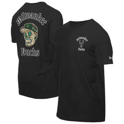 Milwaukee Bucks Sugar Skulls T-Shirt - Black | New Era outlet