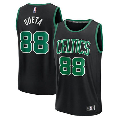 Neemias Queta Boston Celtics Fast Break Replica Player Jersey - Statement Edition - Black | Fanatics shop