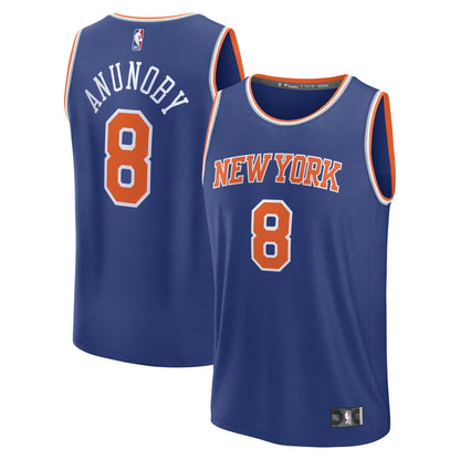OG Anunoby New York Knicks Fast Break Replica Player Jersey - Icon Edition - Blue | Fanatics on sale