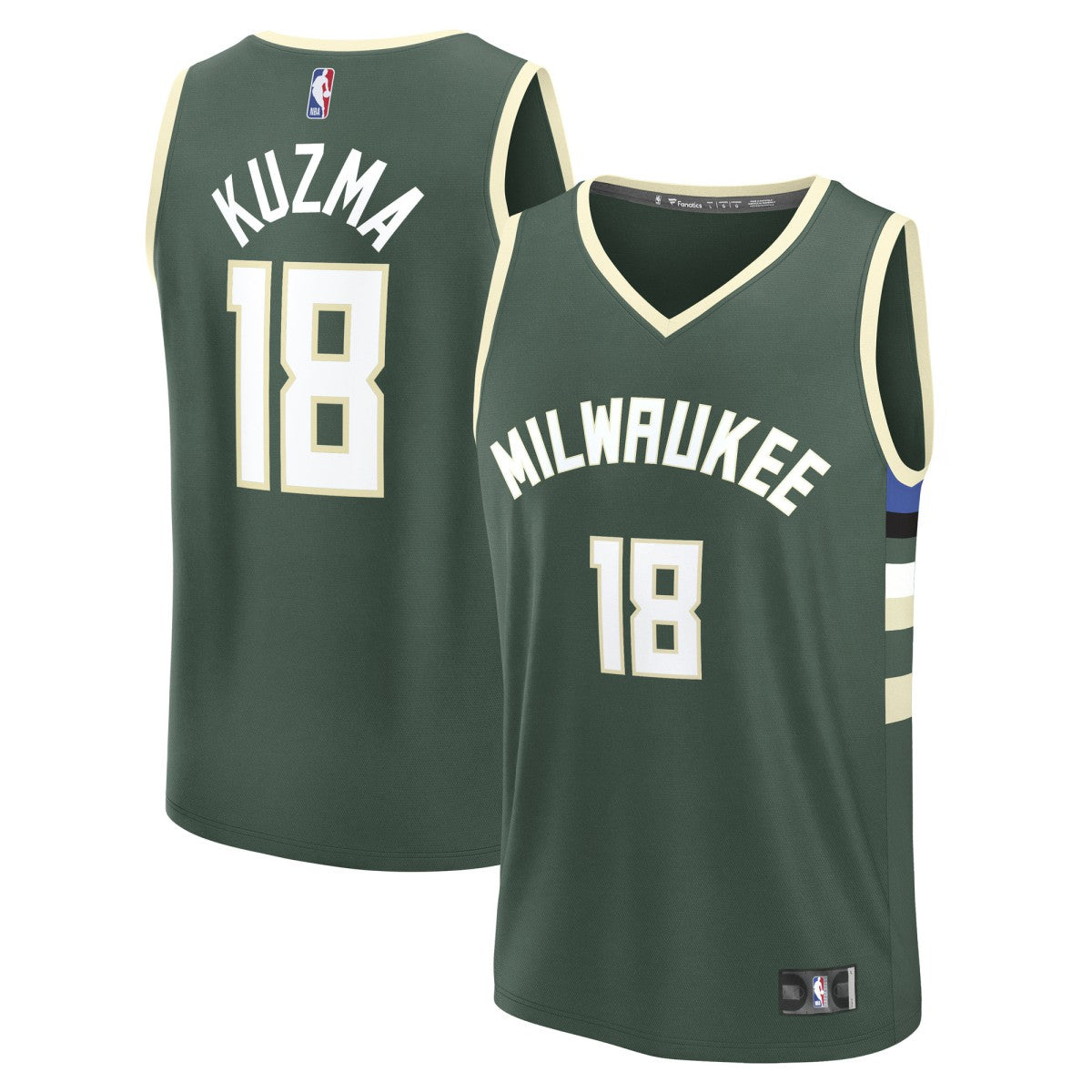 Kyle Kuzma Milwaukee Bucks Fast Break Replica Player Jersey - Icon Edition - Hunter Green | Fanatics discount