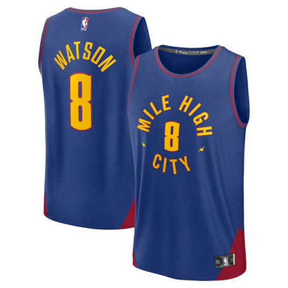 Peyton Watson Denver Nuggets Fast Break Replica Player Jersey sale - Statement Editi- Blue | Fanatics discount