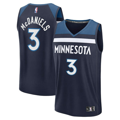 Jaden McDaniels Minnesota Timberwolves Fast Break Replica Player Jersey - Icon Edition - Navy | Fanatics cheap