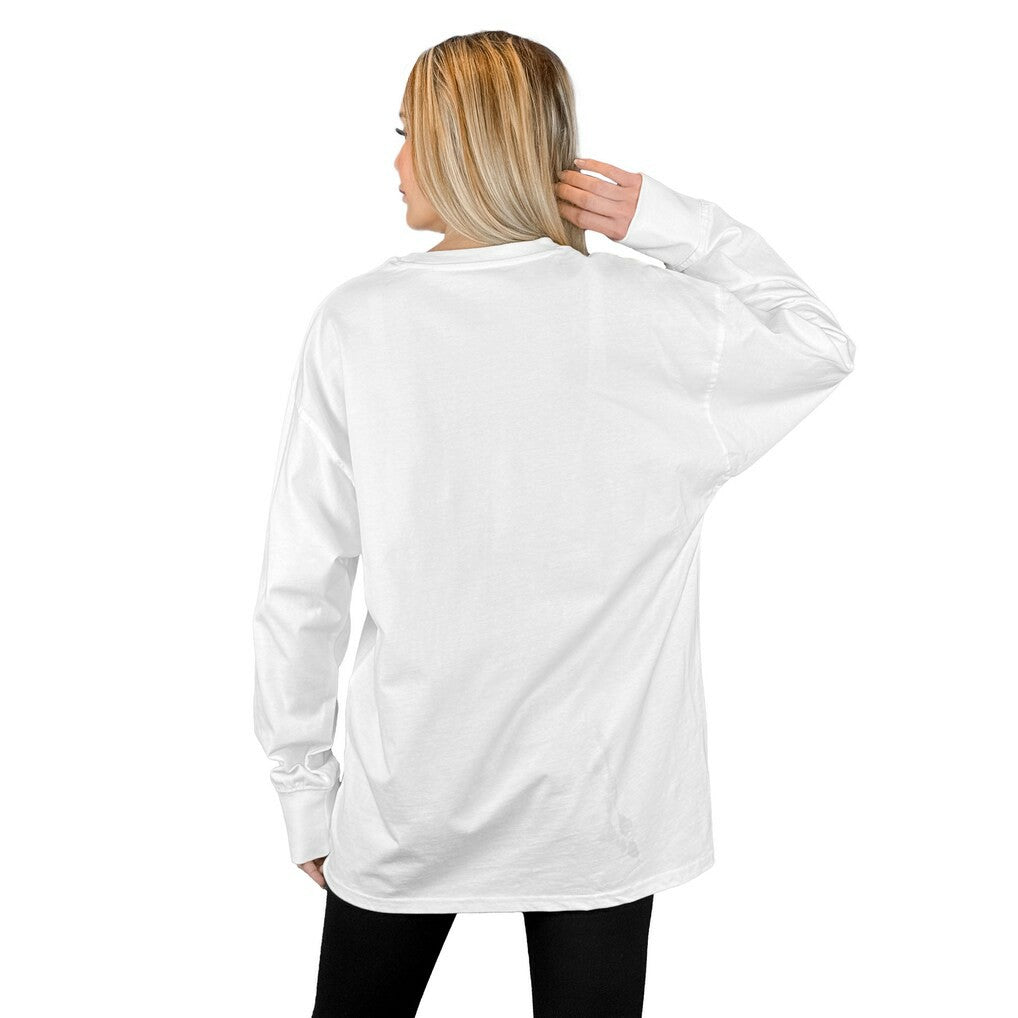 Buffalo Bills Gameday Couture Women's Mind Games Oversized Long Sleeve T-Shirt - White online