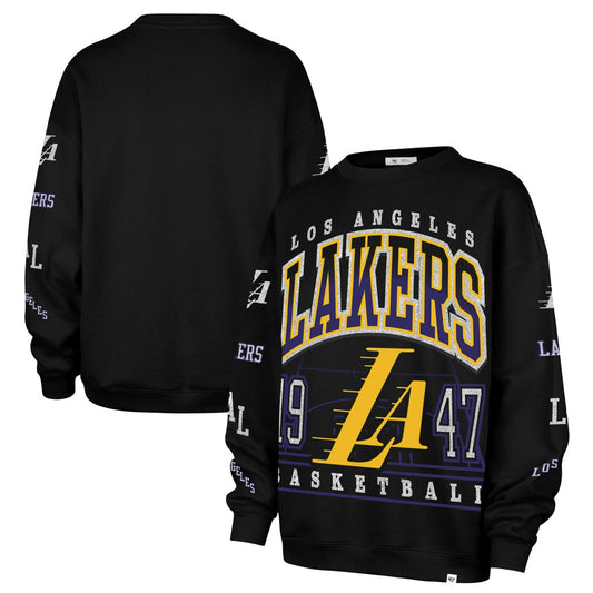 Los Angeles Lakers '47 Women's 2025/26 City Edition Go Big Oversized Sweatshirt - Black | 47 brand shop