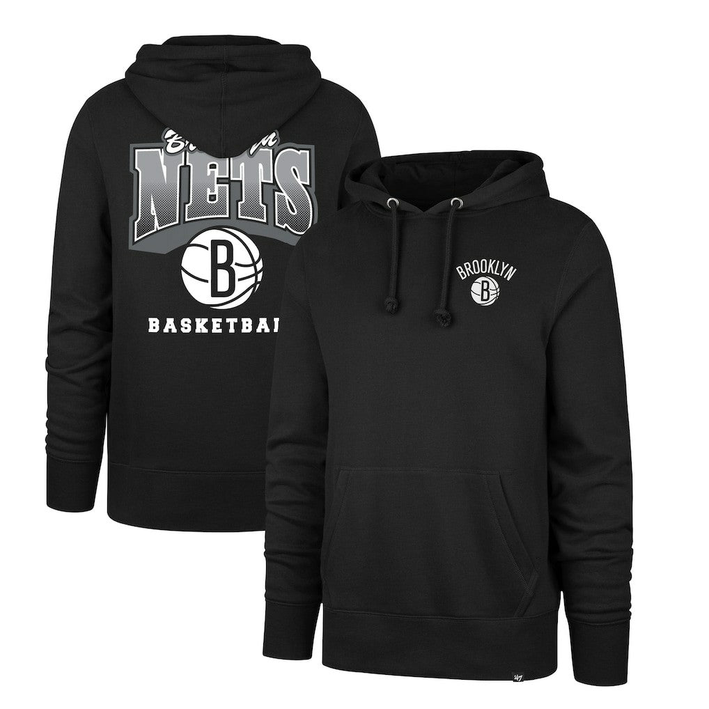 Brooklyn Nets '47 2025/26 City Edition Jab Step Headline Hoodie - Black | 47 brand for sale