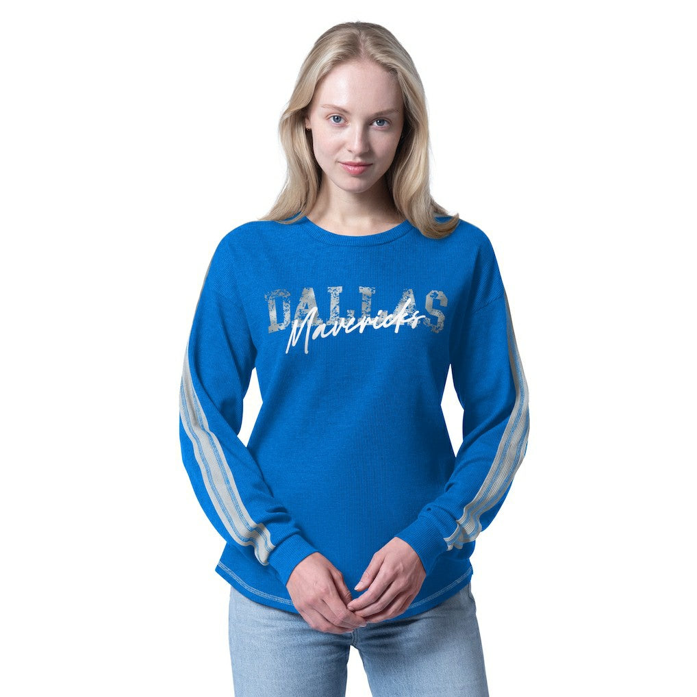 Dallas Mavericks G-III 4Her by Carl Banks Women's Advantage Tri-Blend Long Sleeve T-Shirt sale - Blue cheap