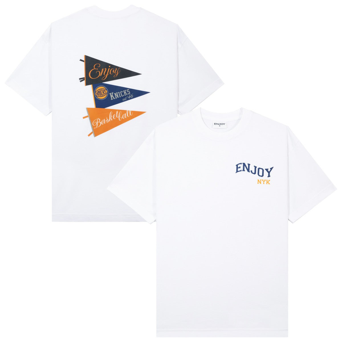 Enjoy Basketball x New York Knicks Unisex Hoop Enthusiast Capsule Collection T-Shirt - White sale
