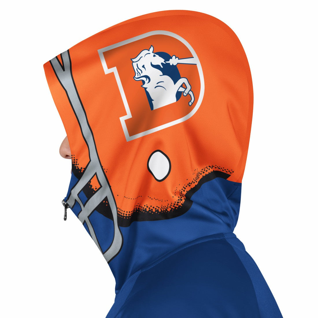 Denver Broncos Pro Player Retro Helmet Full-Zip Hooded Track Jacket - Royal/Orange discount
