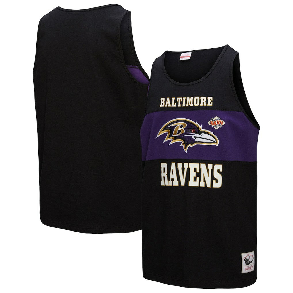 Baltimore Ravens Retro Colorblock Tank Top - Black discount