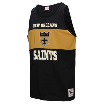 New Orleans Saints Retro Colorblock Tank Top - Black on sale