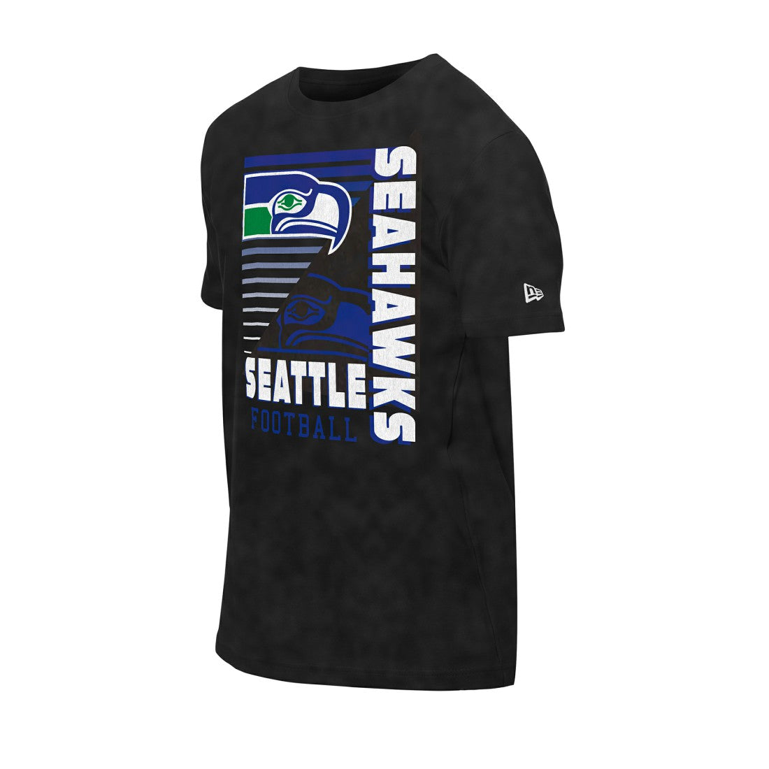 Seattle Seahawks New Era Retro Logo Enzyme Washed Oversized T-Shirt - Black on sale