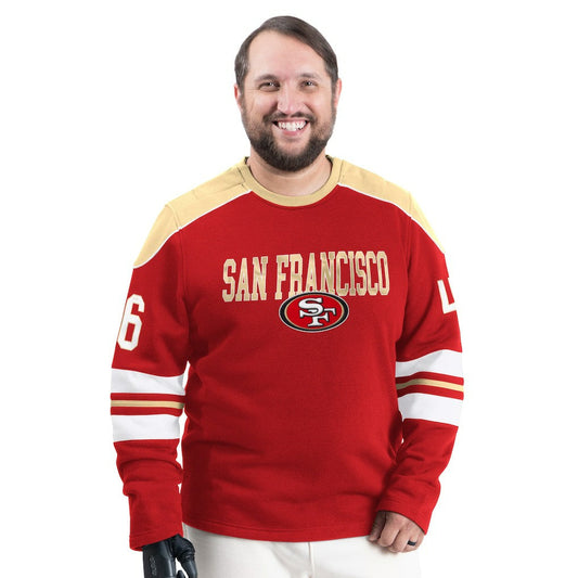 San Francisco 49ers G-III Sports by Carl Banks Adaptive Lord Stanley Crewneck Sweatshirt - Scarlet for sale