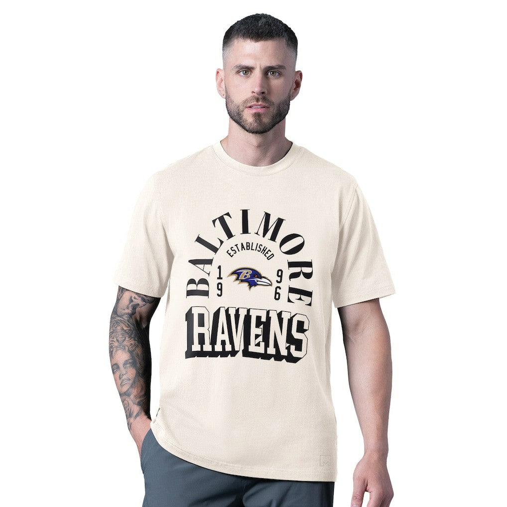 Baltimore Ravens MSX by Michael Strahan Whiteout Vintage T-Shirt - White cheap