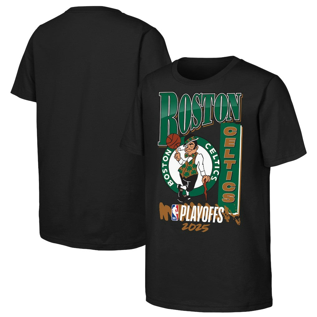 Boston Celtics Youth 2025 NBA Playoffs Hype T-Shirt - Black cheap