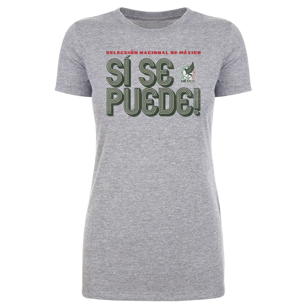 Mexico National Team 500 Level Women's Si Se Puede Inline Bold T-Shirt - Heather Gray on sale