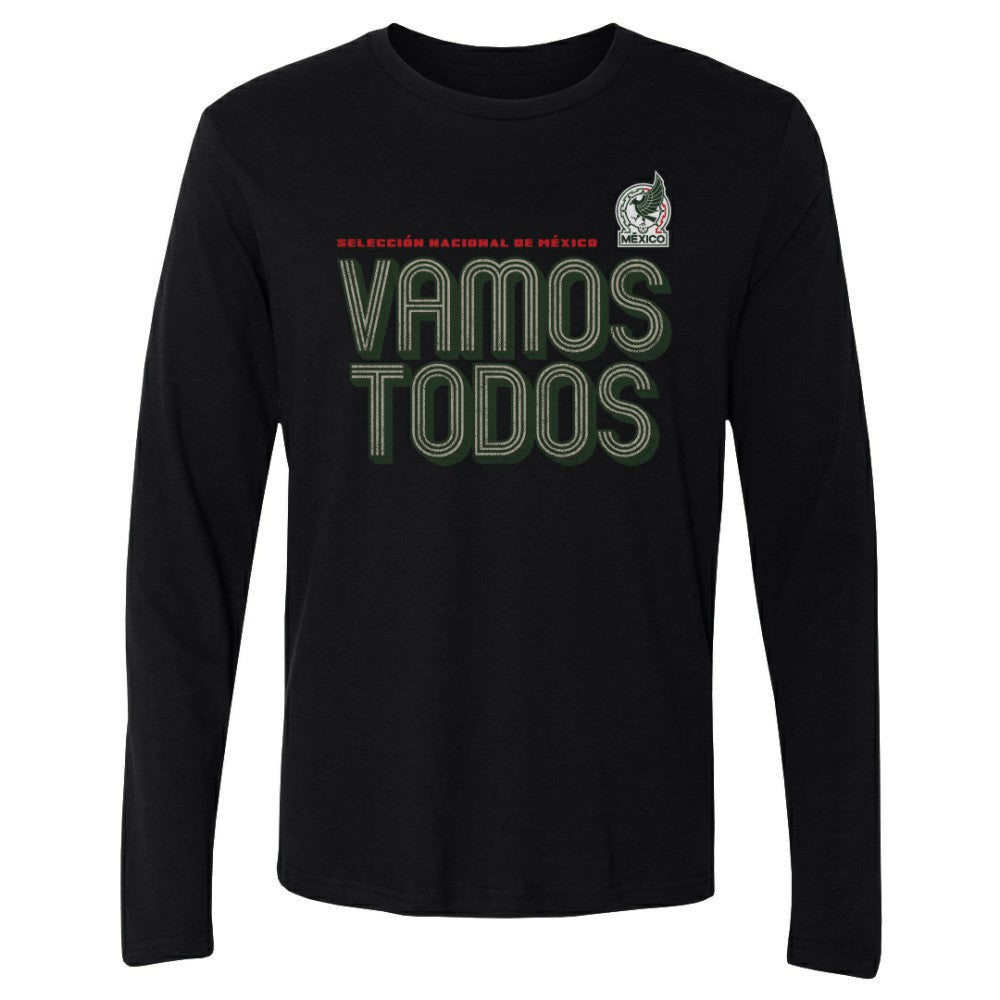 Mexico National Team 500 Level Vamos Todos Inline Bold Long Sleeve T-Shirt - Black online