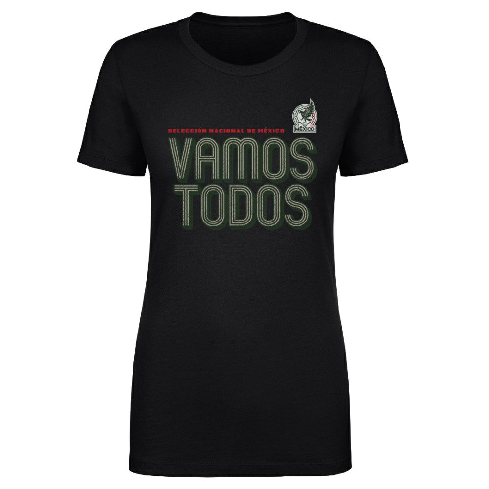 Mexico National Team 500 Level Women's Vamos Todos Inline Bold T-Shirt - Black outlet