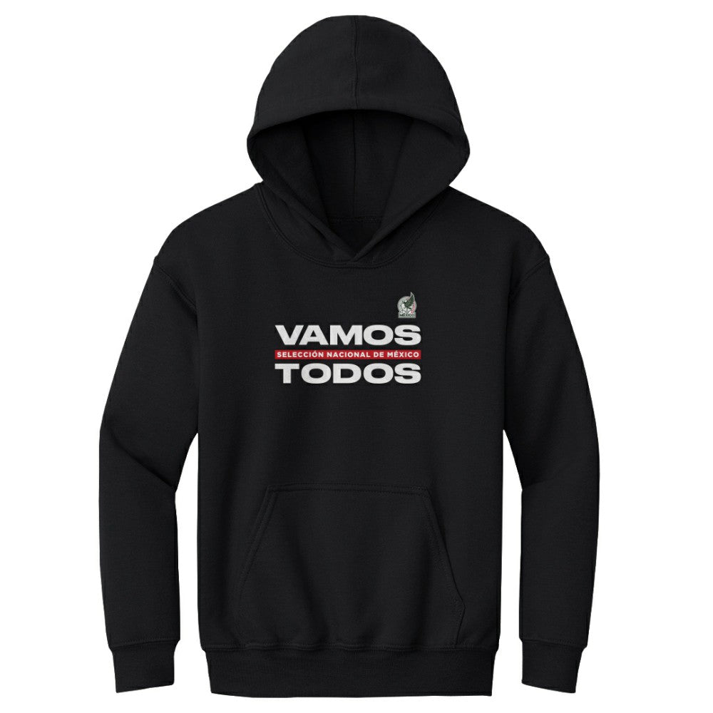 Mexico National Team 500 Level Youth Vamos Todos Pullover Hoodie - Black for sale
