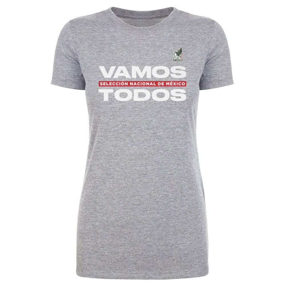 Mexico National Team 500 Level Women's Vamos Todos T-Shirt - Heather Gray for sale