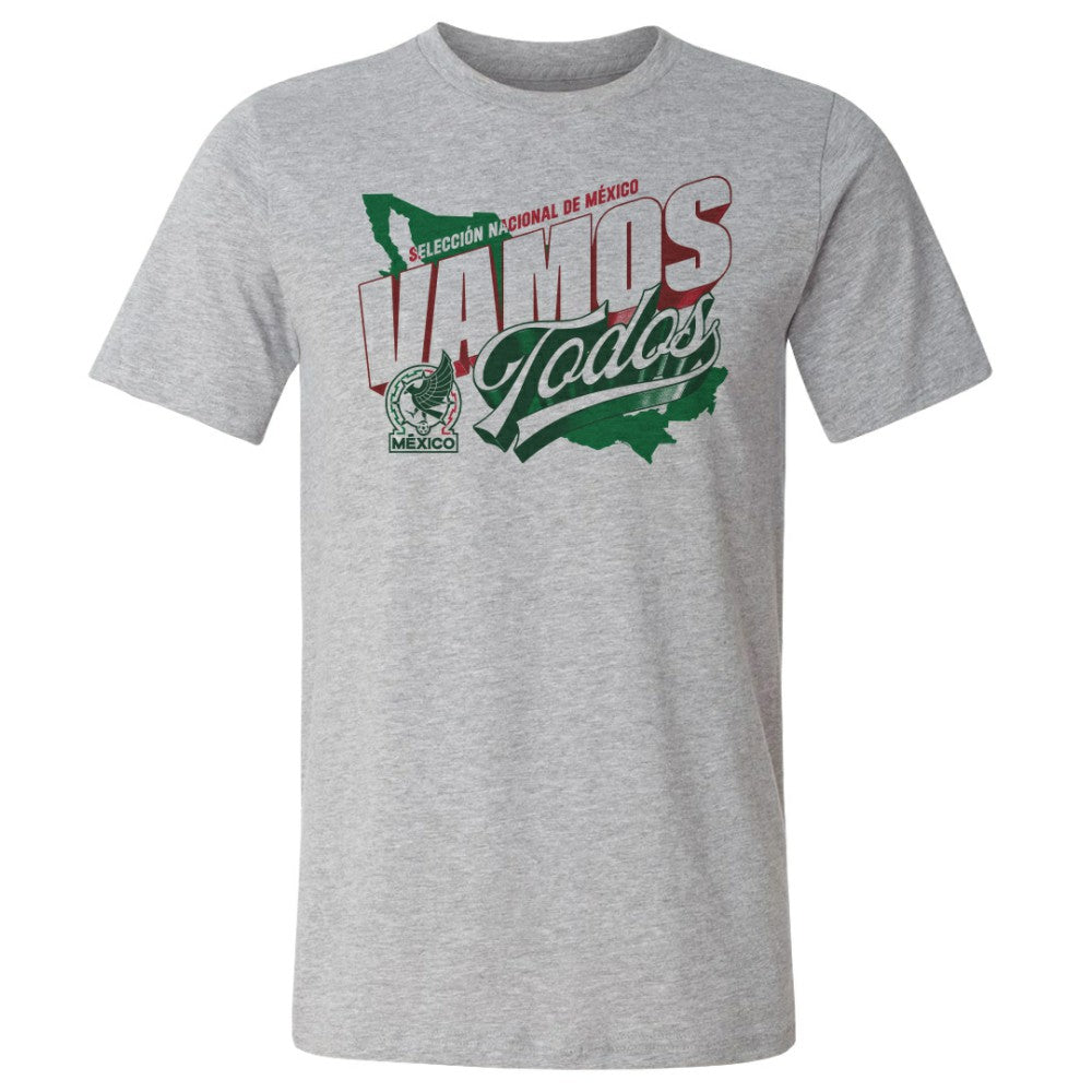 Mexico National Team 500 Level Vamos Todos Country Cotton T-Shirt - Heather Gray discount