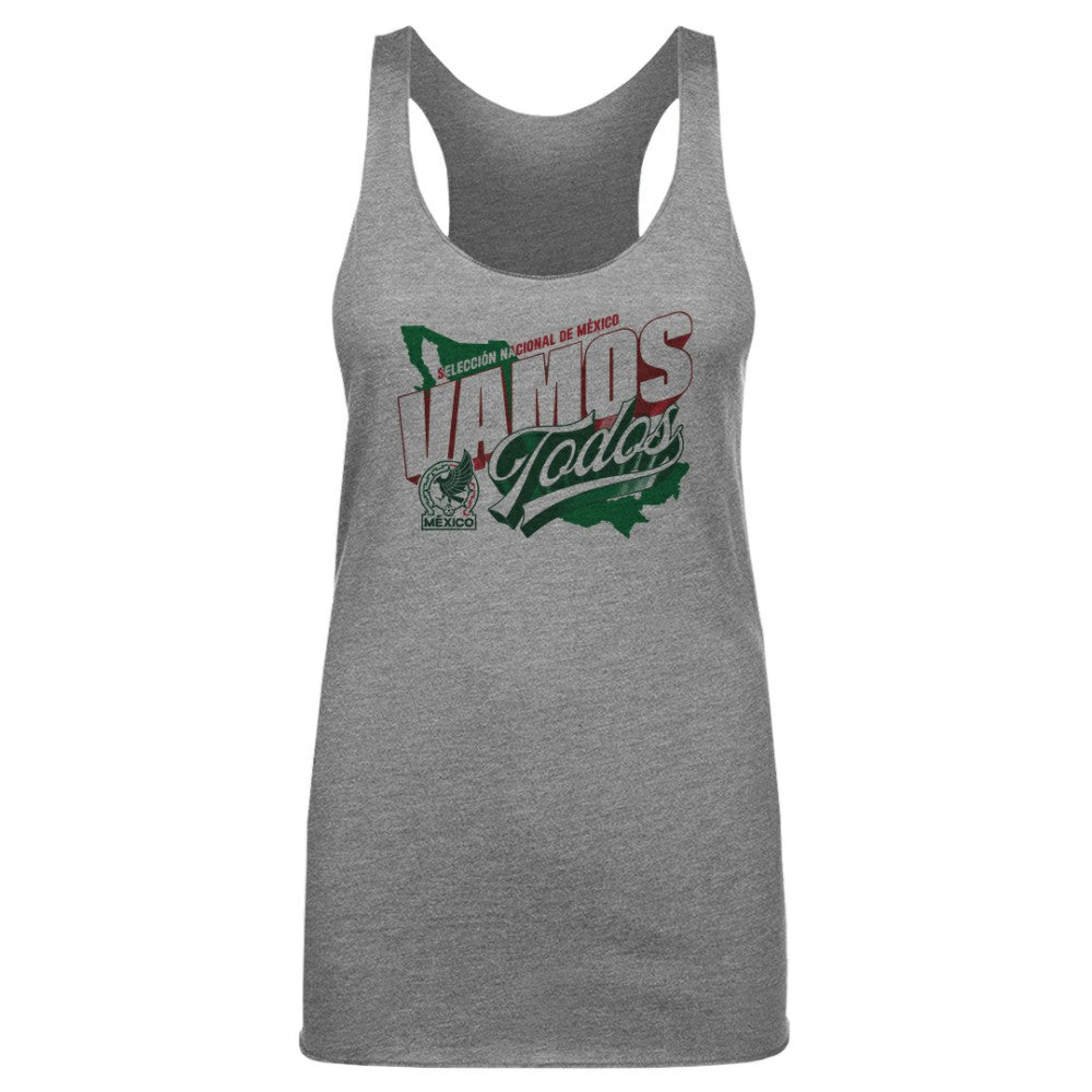 Mexico National Team 500 Level Women's Vamos Todos Country Tri-Blend Tank Top - Gray online