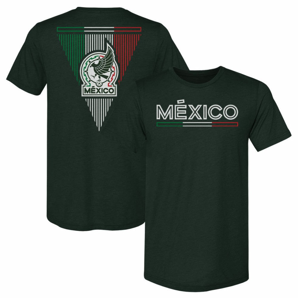Mexico National Team 500 Level Inline Premium Tri-Blend T-Shirt - Dark Green online