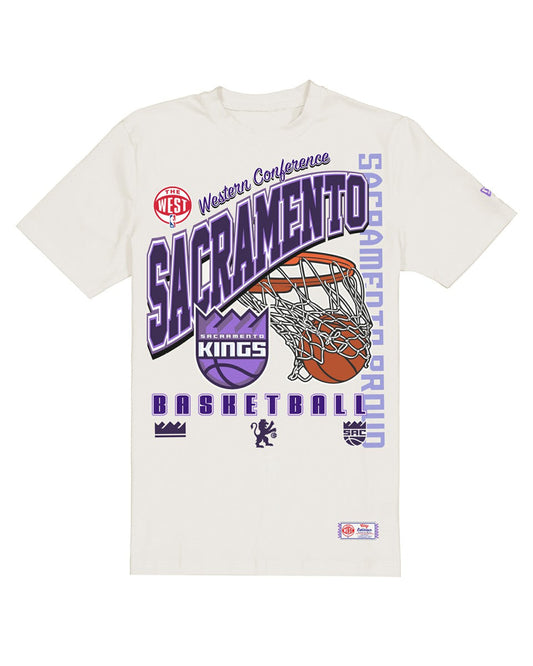 Sacramento Kings Oversized City Edition Remix Vintage T-Shirt - Cream | New Era on sale