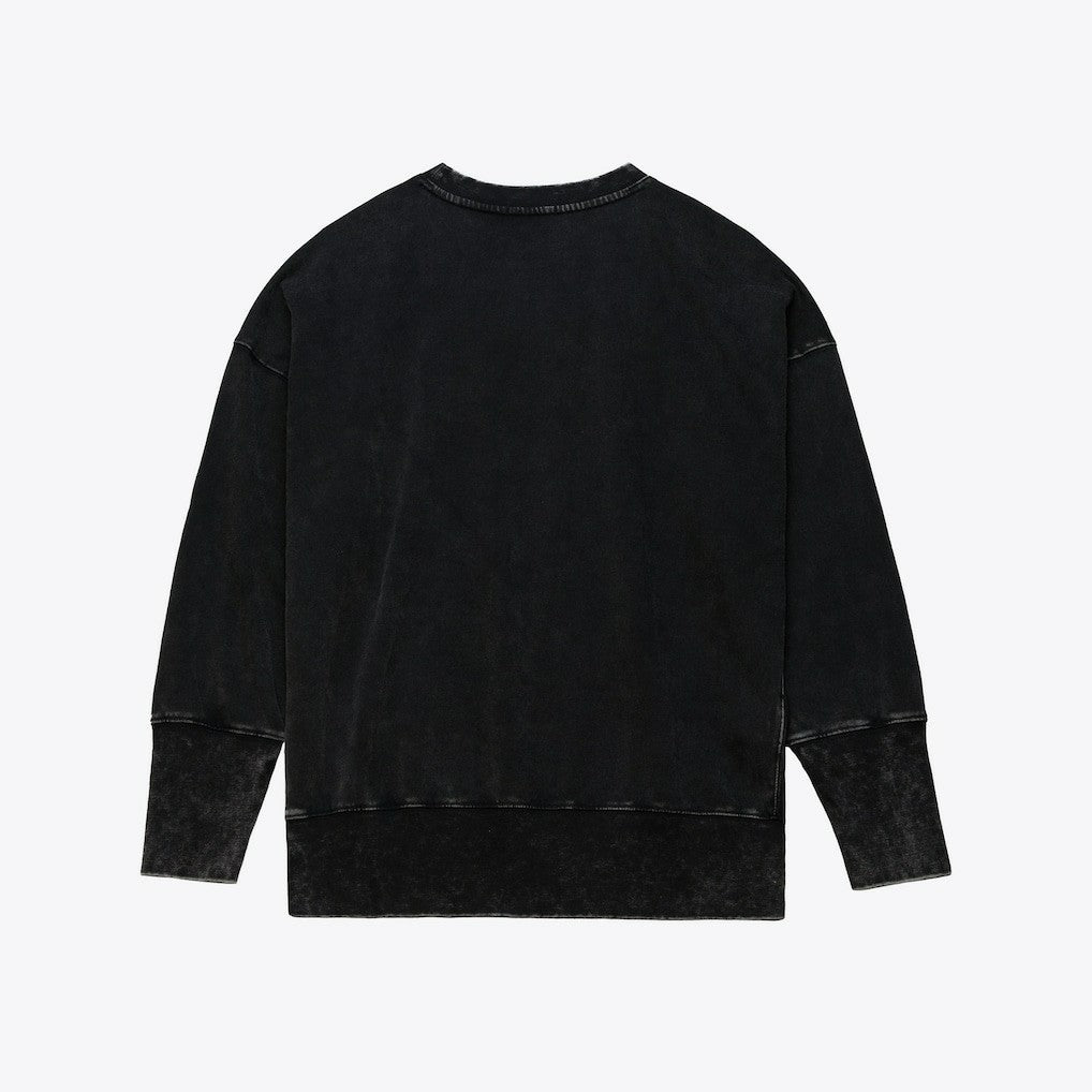 Chicago Bears Women's Delineate Mineral Wash Crewneck Sweatshirt - Black sale
