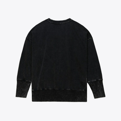 Seattle Seahawks Women's Delineate Mineral Wash Crewneck Sweatshirt - Black sale