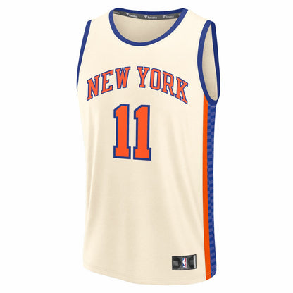 Jalen Brunson New York Knicks 2025/26 City Edition Fast Break Jersey - Cream | Fanatics for sale