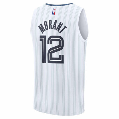 Ja Morant Memphis Grizzlies 2025/26 City Edition Fast Break Jersey - White | Fanatics online