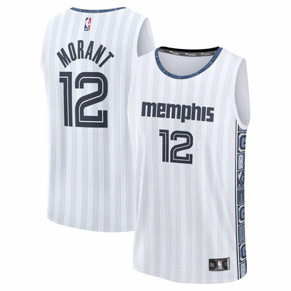 Ja Morant Memphis Grizzlies Youth 2025/26 City Edition Fast Break Jersey - White | Fanatics discount