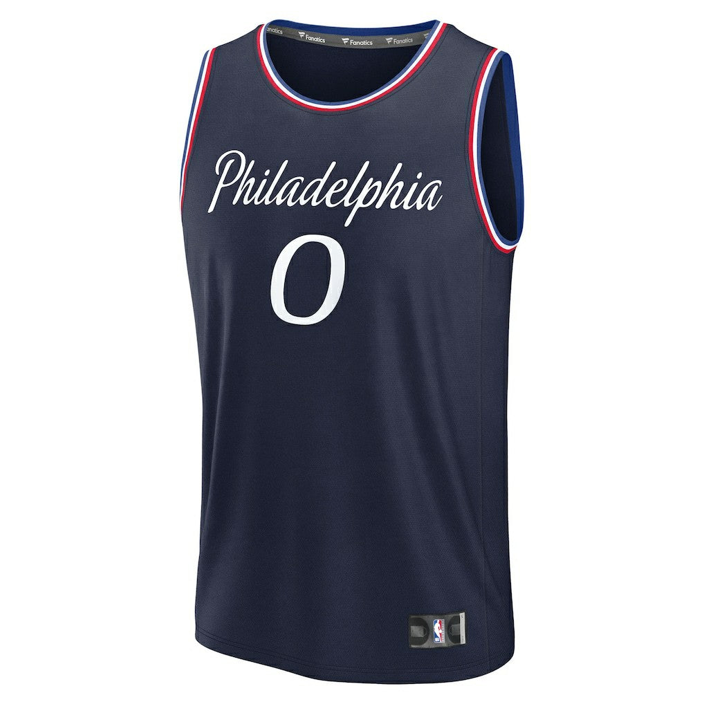 Tyrese Maxey Philadelphia 76ers Youth 2025/26 City Edition Fast Break Jersey - Navy | Fanatics for sale