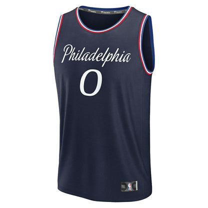 Tyrese Maxey Philadelphia 76ers Youth 2025/26 City Edition Fast Break Jersey - Navy | Fanatics for sale