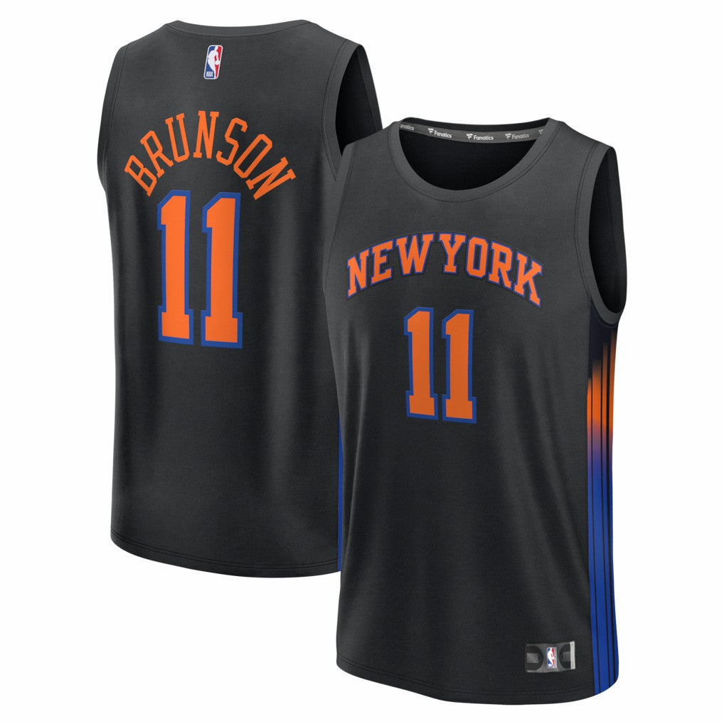 Jalen Brunson New York Knicks Youth Fast Break Jersey - Statement Edition - Black | Fanatics outlet