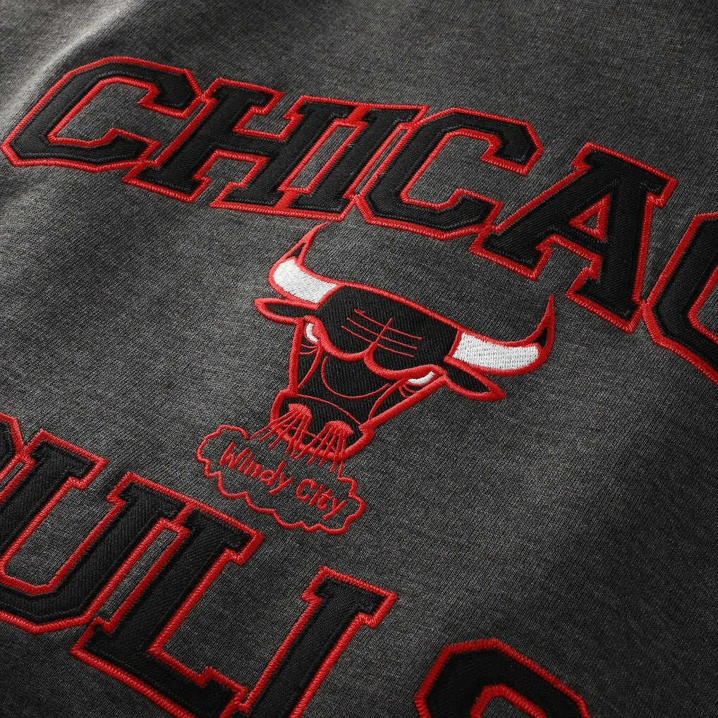 Chicago Bulls Hardwood Classics Big & Tall Crewneck Sweatshirt - Heather Charcoal | Mitchell & Ness outlet